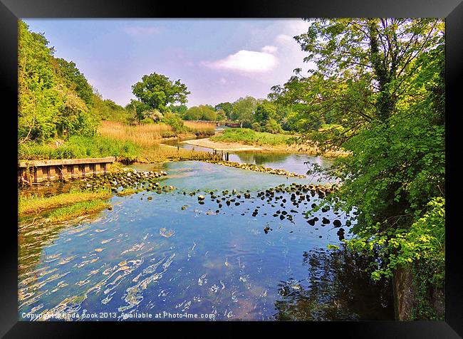 on the blackwater in essex Framed Print by linda cook