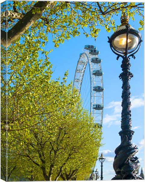 London Eye Summer Canvas Print by Clive Eariss