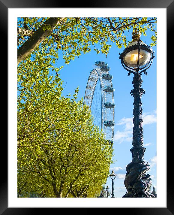 London Eye Summer Framed Mounted Print by Clive Eariss