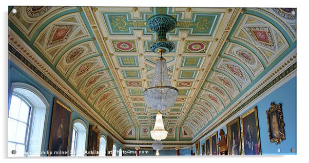 Worcester City Guild Hall Ceiling Acrylic by philip milner