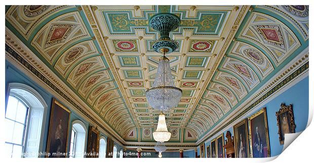 Worcester City Guild Hall Ceiling Print by philip milner