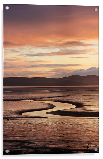 Kingoodie Bay sunset Acrylic by robert garside