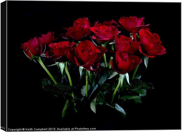 Red Roses Canvas Print by Keith Campbell