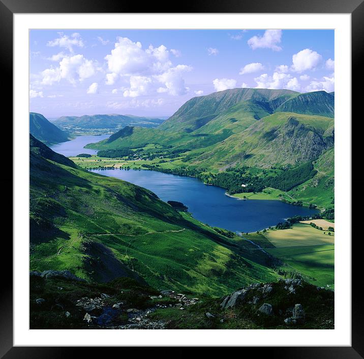 Buttermere and Crummock Water Framed Mounted Print by Maggie McCall
