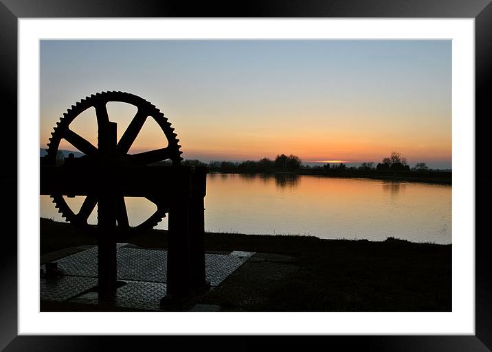 Sluice Wheel at Startops End Framed Mounted Print by graham young