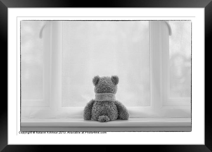 Teddy Bear Waiting Framed Mounted Print by Natalie Kinnear