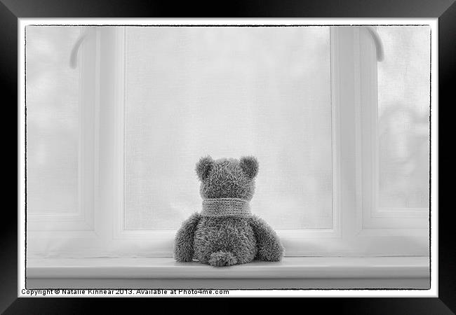 Teddy Bear Waiting Framed Print by Natalie Kinnear
