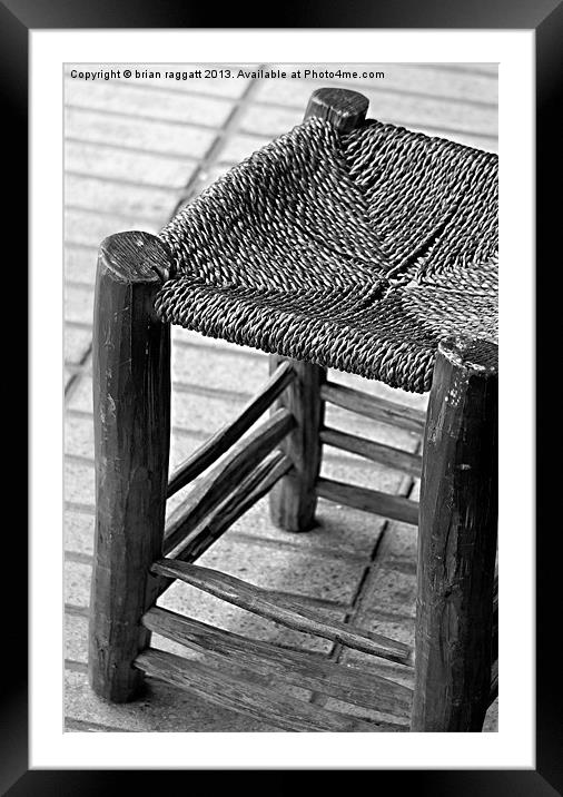 Chair Framed Mounted Print by Brian  Raggatt