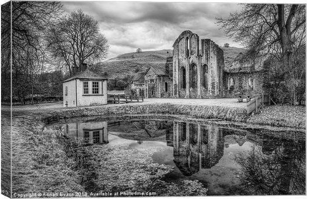 Abbey Reflections Canvas Print by Adrian Evans