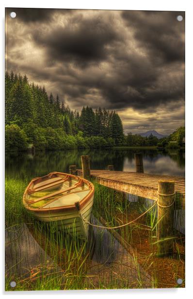 Loch Ard Acrylic by Don Alexander Lumsden