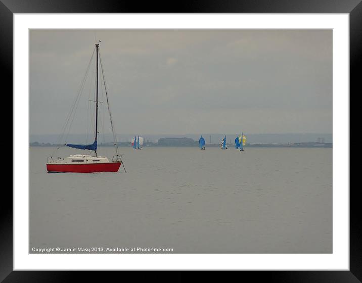 Sailing the Seas, Thorpe Bay Framed Mounted Print by Anna Lewis