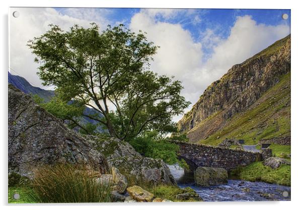 Pass at Llanberis Acrylic by Ian Mitchell