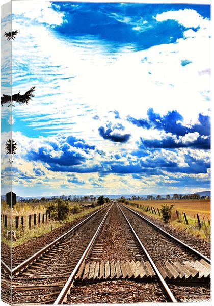 Train tracks Canvas Print by robert garside