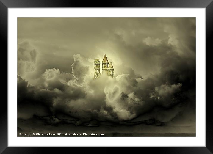 Golden Towers Framed Mounted Print by Christine Lake
