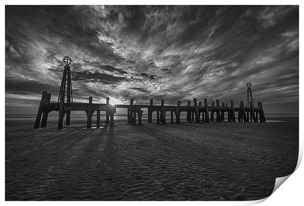 Pier End Sunset Print by Aran Smithson