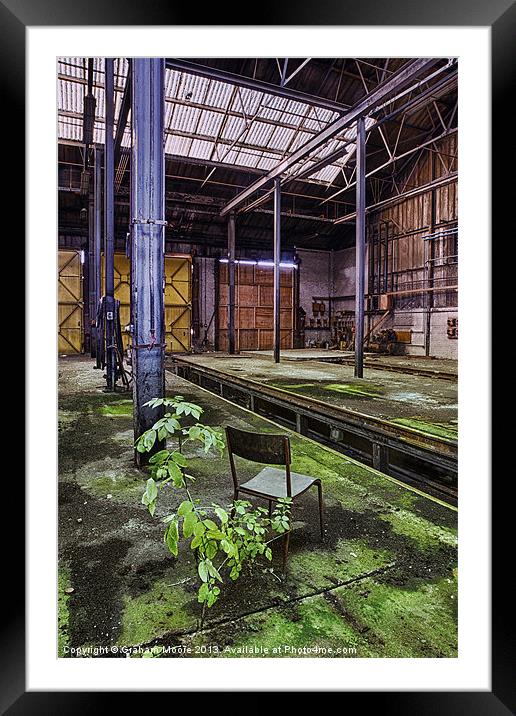 Decaying industrial building Framed Mounted Print by Graham Moore