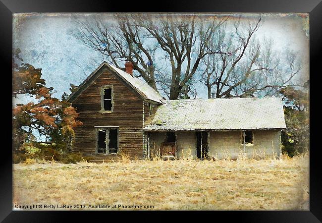 Old Abandoned Farm House Framed Print by Betty LaRue