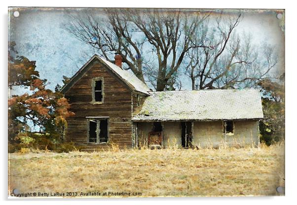Old Abandoned Farm House Acrylic by Betty LaRue
