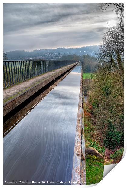 Pontcysyllte Aqueduct Wales Print by Adrian Evans