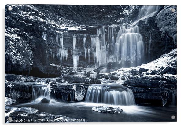 Winter Wonders at Scaleber Force (BW) Acrylic by Chris Frost