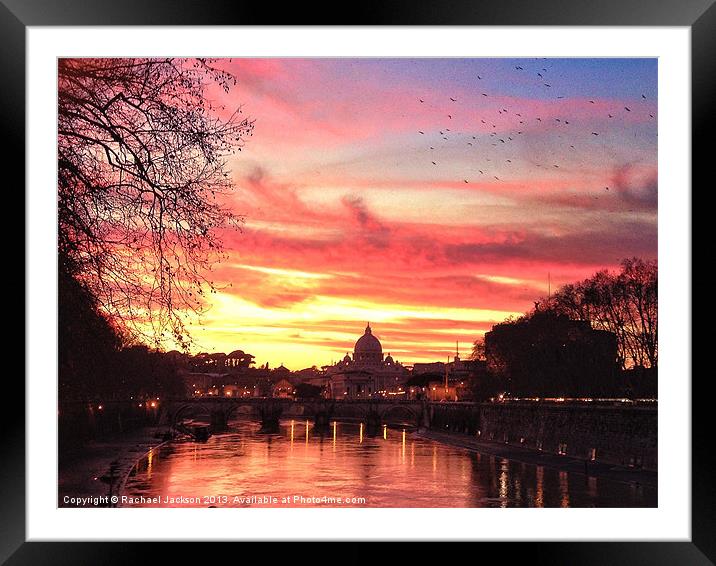 Vatican nightlife Framed Mounted Print by Rachael Hood