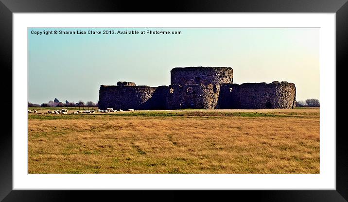 Camber Castle Framed Mounted Print by Sharon Lisa Clarke