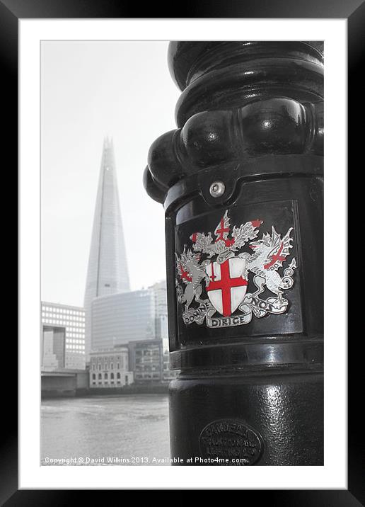 City of London Crest Framed Mounted Print by David Wilkins