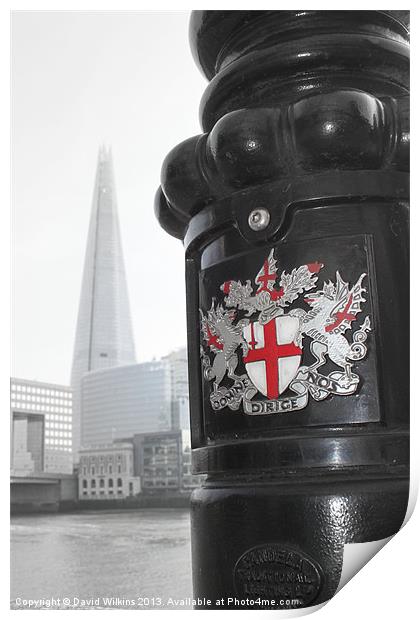 City of London Crest Print by David Wilkins