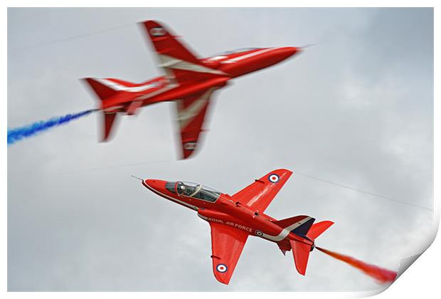 Red arrows crossover Print by Rachel & Martin Pics