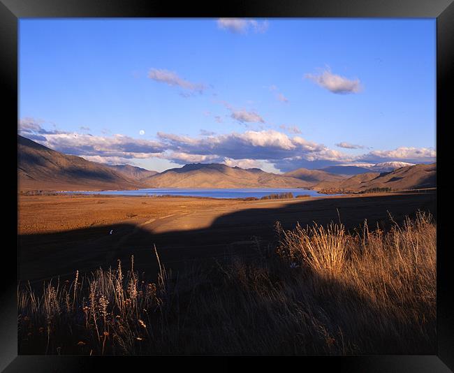 Sunset Lake Benmore, Omarama, NZ Framed Print by Maggie McCall