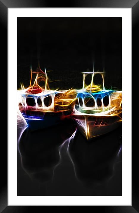 Light Boats Framed Mounted Print by Fraser Hetherington