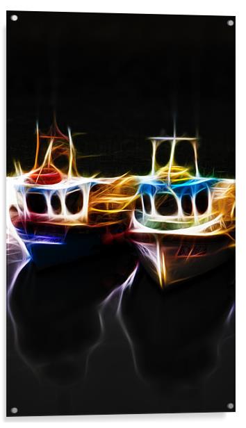 Light Boats Acrylic by Fraser Hetherington