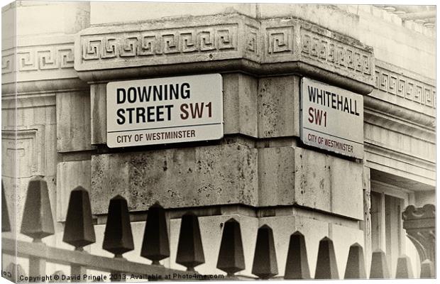 Downing Street Canvas Print by David Pringle