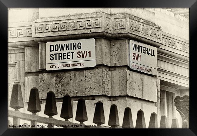 Downing Street Framed Print by David Pringle