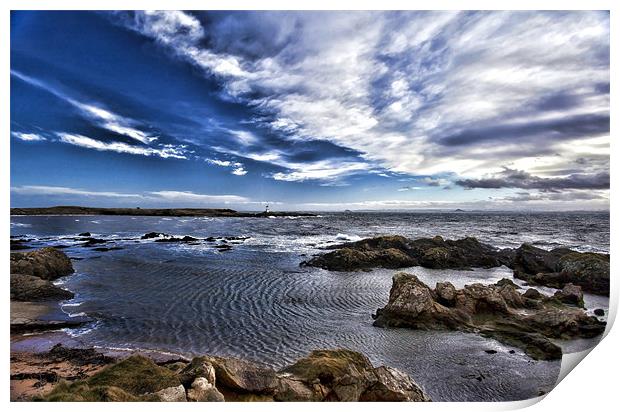 Firth of Forth from Elie Harbour Print by Andy Anderson