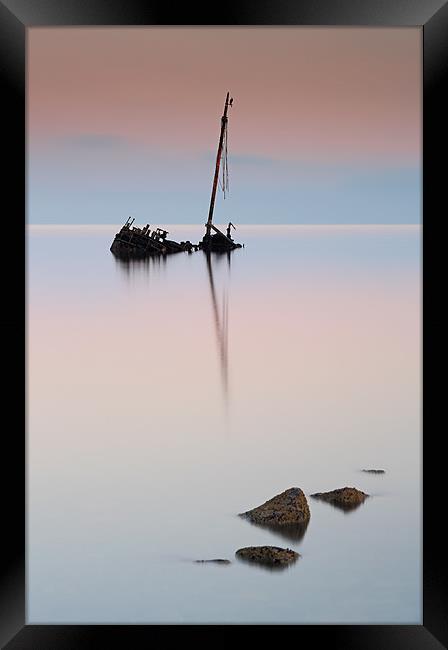 Flat calm shipwreck Framed Print by Grant Glendinning