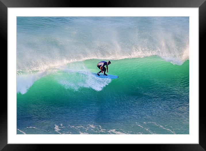 Porthtowan Surf #1 Framed Mounted Print by Jonathan OConnell