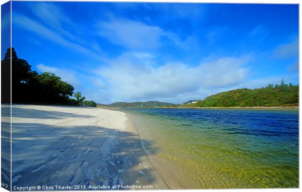 Silver Sands of Morar Canvas Print by Chris Thaxter