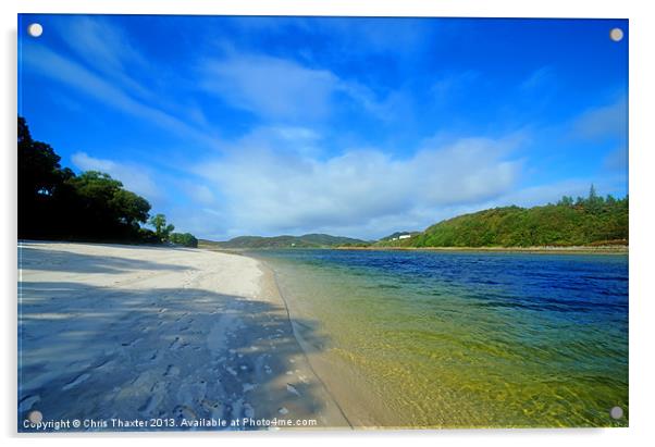 Silver Sands of Morar Acrylic by Chris Thaxter