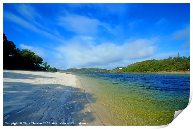 Silver Sands of Morar Print by Chris Thaxter