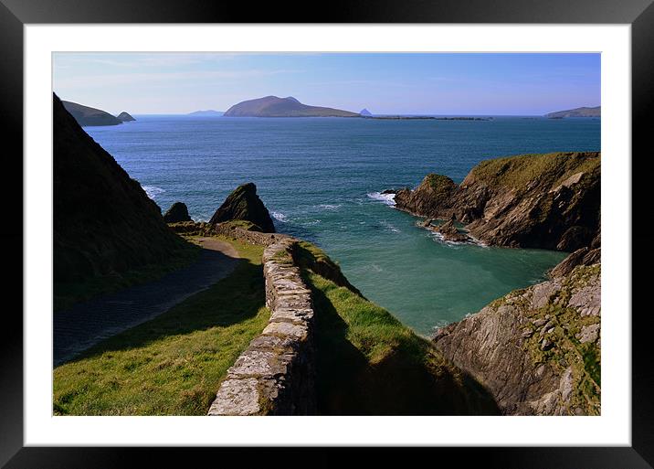 Dunquin Pier Framed Mounted Print by barbara walsh