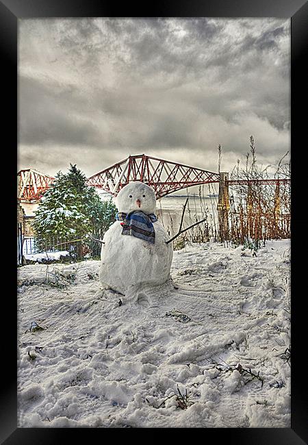 Snowman Framed Print by Tom Gomez