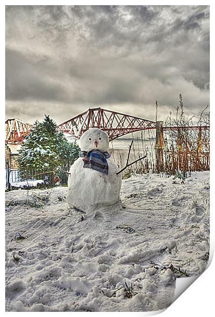 Snowman Print by Tom Gomez