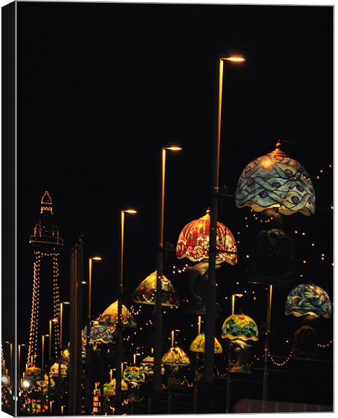 Blackpool at Night Canvas Print by Maisie Sinclair