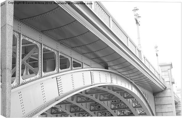 The lines of Southwark Bridge Canvas Print by David Wilkins