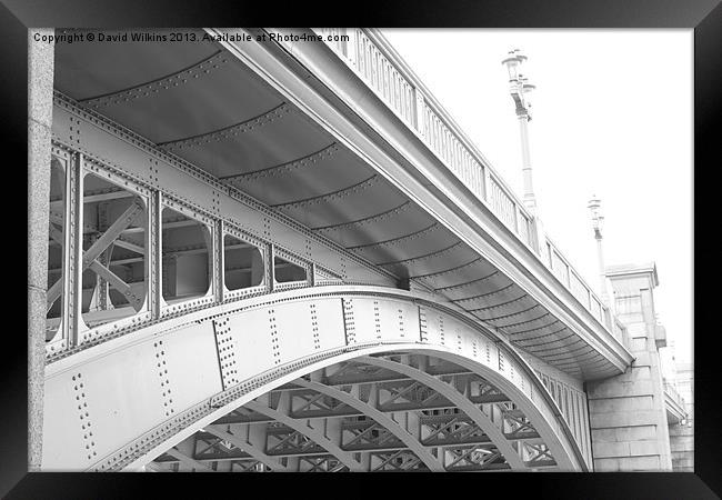 The lines of Southwark Bridge Framed Print by David Wilkins
