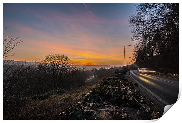 Road At Night Print by Phil Tinkler