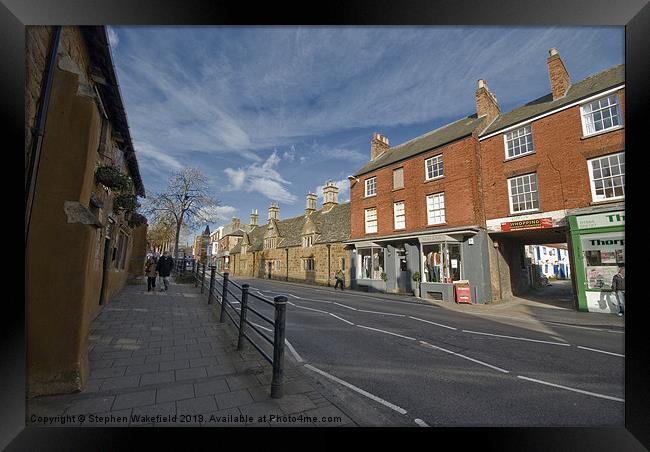 Melton Mowbray Street Framed Print by Stephen Wakefield