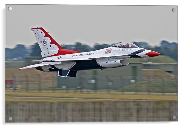 USAF Thunderbird keeps it low Acrylic by Rachel & Martin Pics