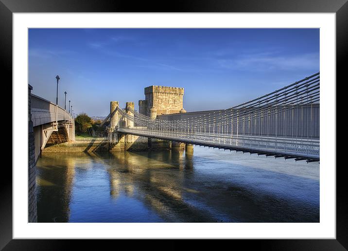Conwy Suspension Bridge Framed Mounted Print by Ian Mitchell